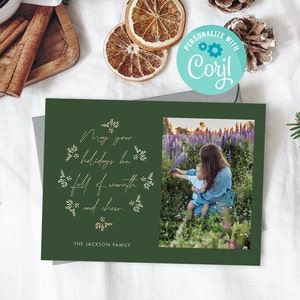Printable Christmas Card, Holiday Card, New Year Card | Digital Download Holiday Card, Christmas Card, New Year Card | Template Holiday Card