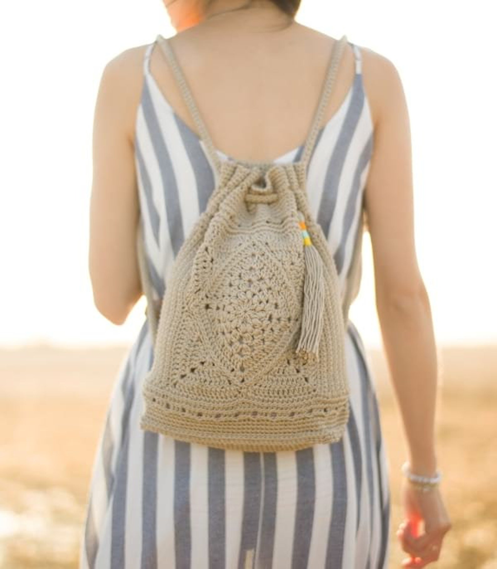 Crochet Drawstring Backpack Digital Design - Etsy