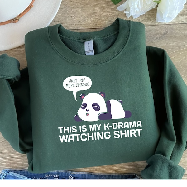 K-Drama Watching Shirt, Panda K-Drama Watching, Korean Movie Shirt, Korean Drama Lover Shirt, KDrama Lover Tee, Korea Drama Tee, Panda Shirt