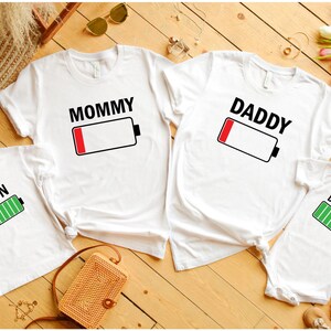 Battery Family Shirts, Battery Recharge, Mom Low Battery, Child Full ...