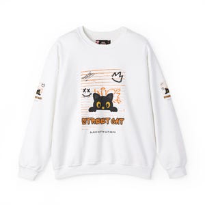 Black Cat Hoodie, Black  Cat Sweater, Black Cat Sweatshirt, Black Kitty  Gift, Witch Cat Gift, Cat Lover Hoodie, Black Cat  Lover Apparel
