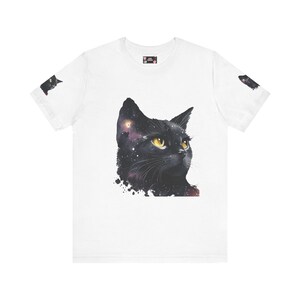 Vintage Black Cat T-shirt, Dimensional Stare, Witchy Tee