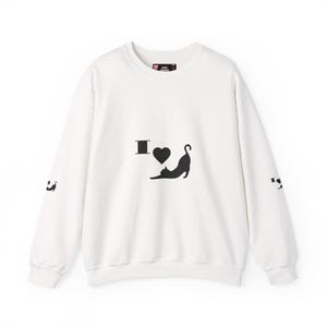 I Love Cats Crewneck Sweatshirt: Cozy Unisex Cat Lover Apparel