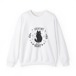 Black Cat Hoodie, Black  Cat Sweater, Black Cat Sweatshirt, Black Kitty  Gift, Witch Cat Gift, Cat Lover Hoodie, Black Cat  Lover Apparel