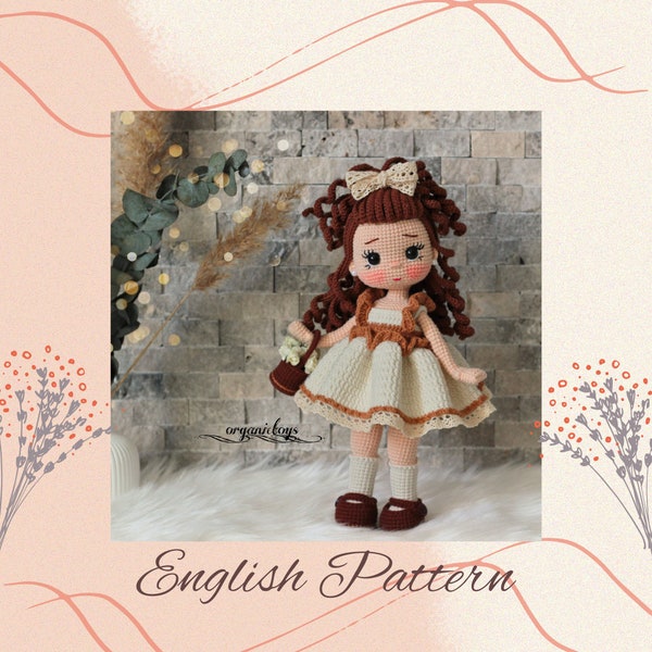 Crochet Doll Patterns, Vera Doll pattern, Amigurumi Doll Pattern, PDF in English,