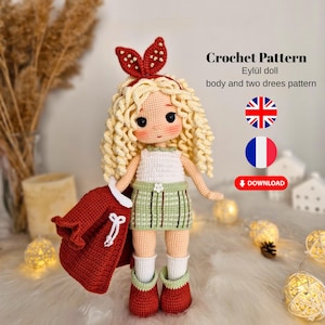 crochet doll patterns, pdf in english, crochet pattern doll, crochet pattern for dolls, amigurumi doll patterns, crochet tutorial, cute doll