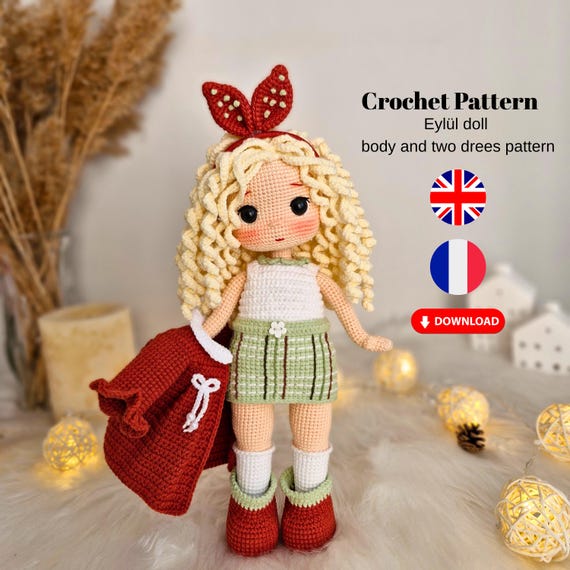 Amigurumi Doll Crochet Pattern: Two Dress Styles (PDF - English)