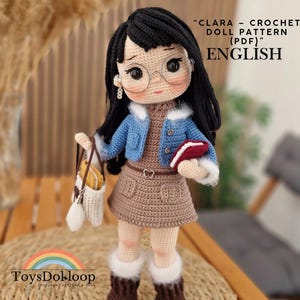 Amigurumi Doll Crochet Pattern: Clara PDF Tutorial (Instant Download)
