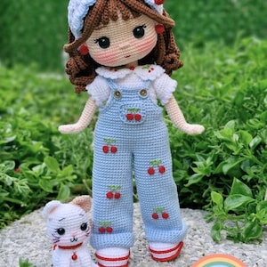 Virkmönster för dockor: Amigurumi-docka Liya och Mocha (PDF på engelska)