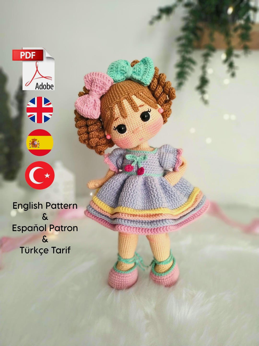 Crochet Doll Pattern Irmak Doll Pattern Amigurumi Doll Patterns PDF in English Amigurumi Crochet Doll Pattern Cute Doll Pattern Etsy