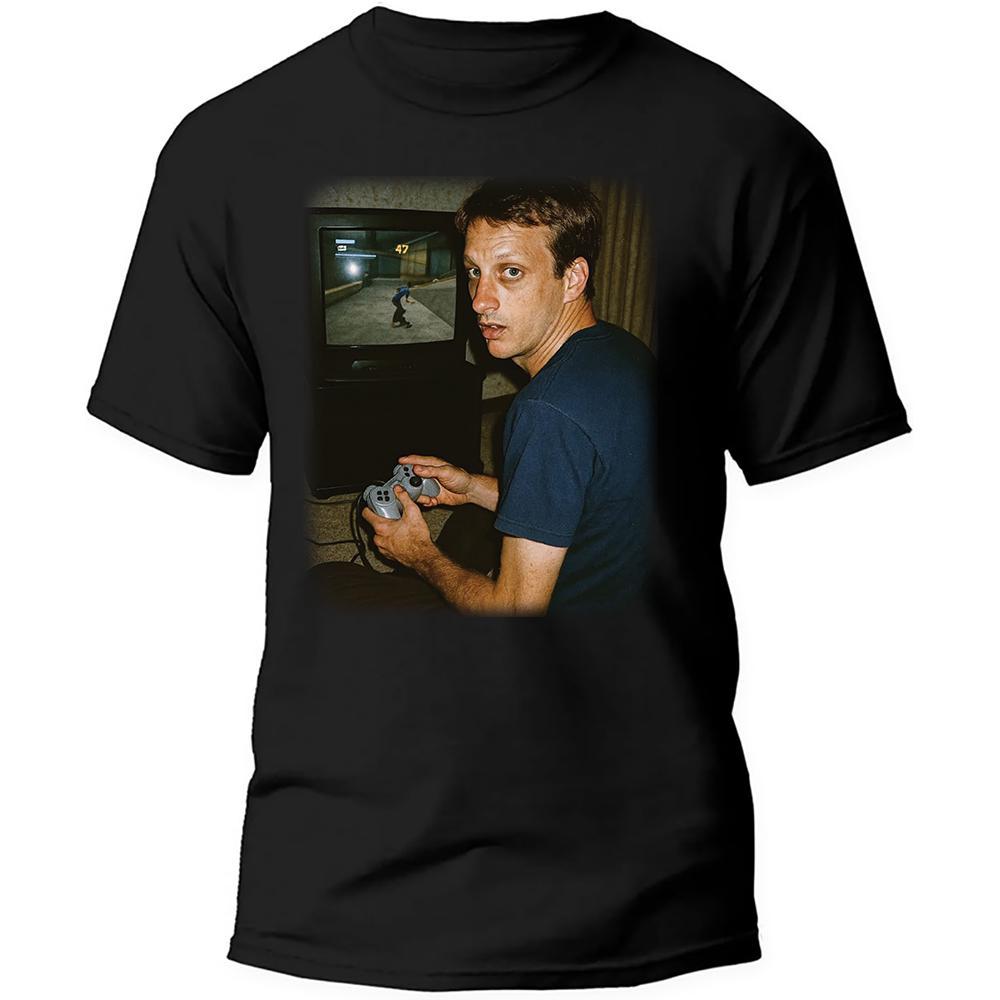 TONY HAWK スカル　Tシャツ M Vintage Tony Hawk Long Sleeved T Shirt Medium 1983 Gray Skateboard