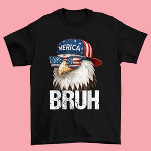 Camiseta de águila calva, camiseta del 4 de julio, camiseta patriótica estadounidense del águila del 4 de julio, divertida camiseta del Día de la Independencia.