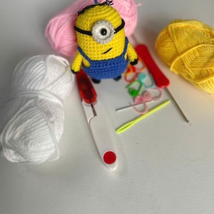 Minions Crochet Toys, Handmade Crochet Keychains, Handmade Crochet Bag Charms for Minions Fans