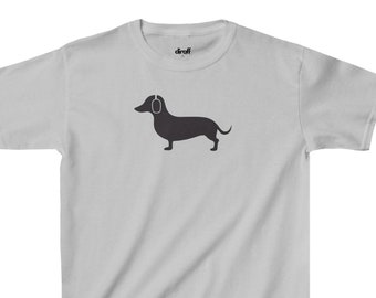 Dachshund Headphones Kids Tee