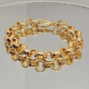 Thick Gold Chain Bracelet, Chunky Thick Chain Bracelet, Gold link Chain Bracelet, Stacking Bracelets, Thick Belcher Chain Bracelet