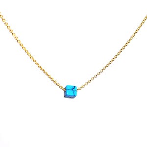Tiny Turquoise Necklace, Minimalist Necklace, Dainty Turquoise Necklace, Bridesmaid Necklace, December Birthstone Necklace