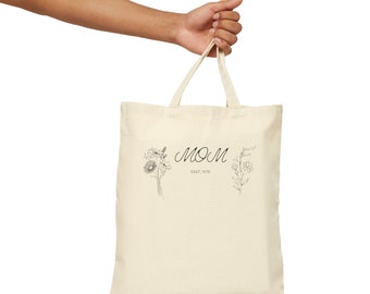 Mom Tote Bag, Mom cool Tote bag, Gift for her, Mothers day gift, Gift for mom, Flower Totebag