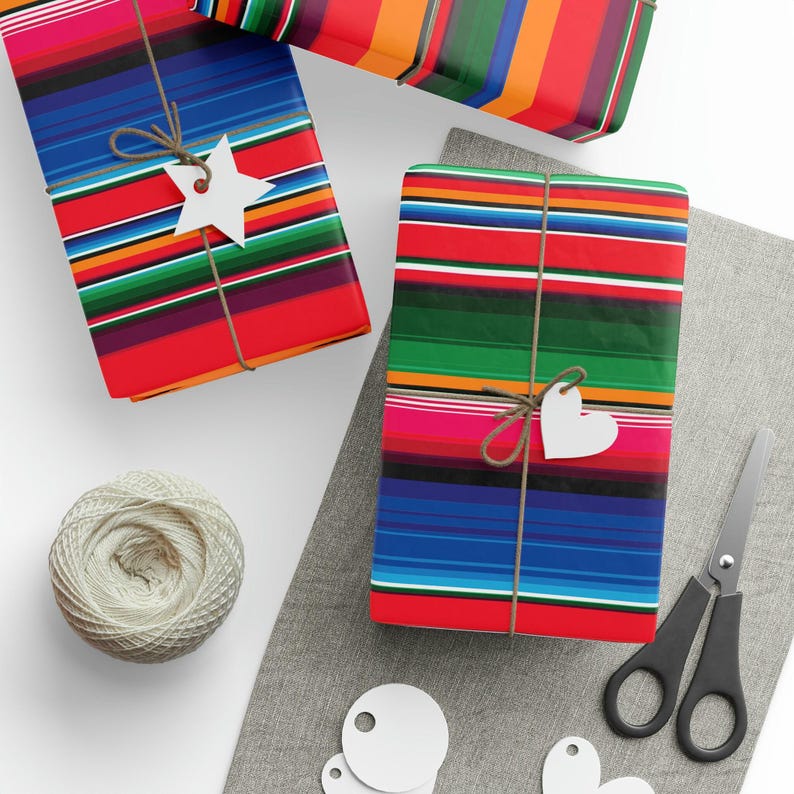 Papel de regalo con temática mexicana, papel de regalo Feliz Cinco de Mayo, regalo de Feliz 5 de Mayo, regalo de cumpleaños de mayo, regalo mexicano para Navidad Xmas 005 imagen 6