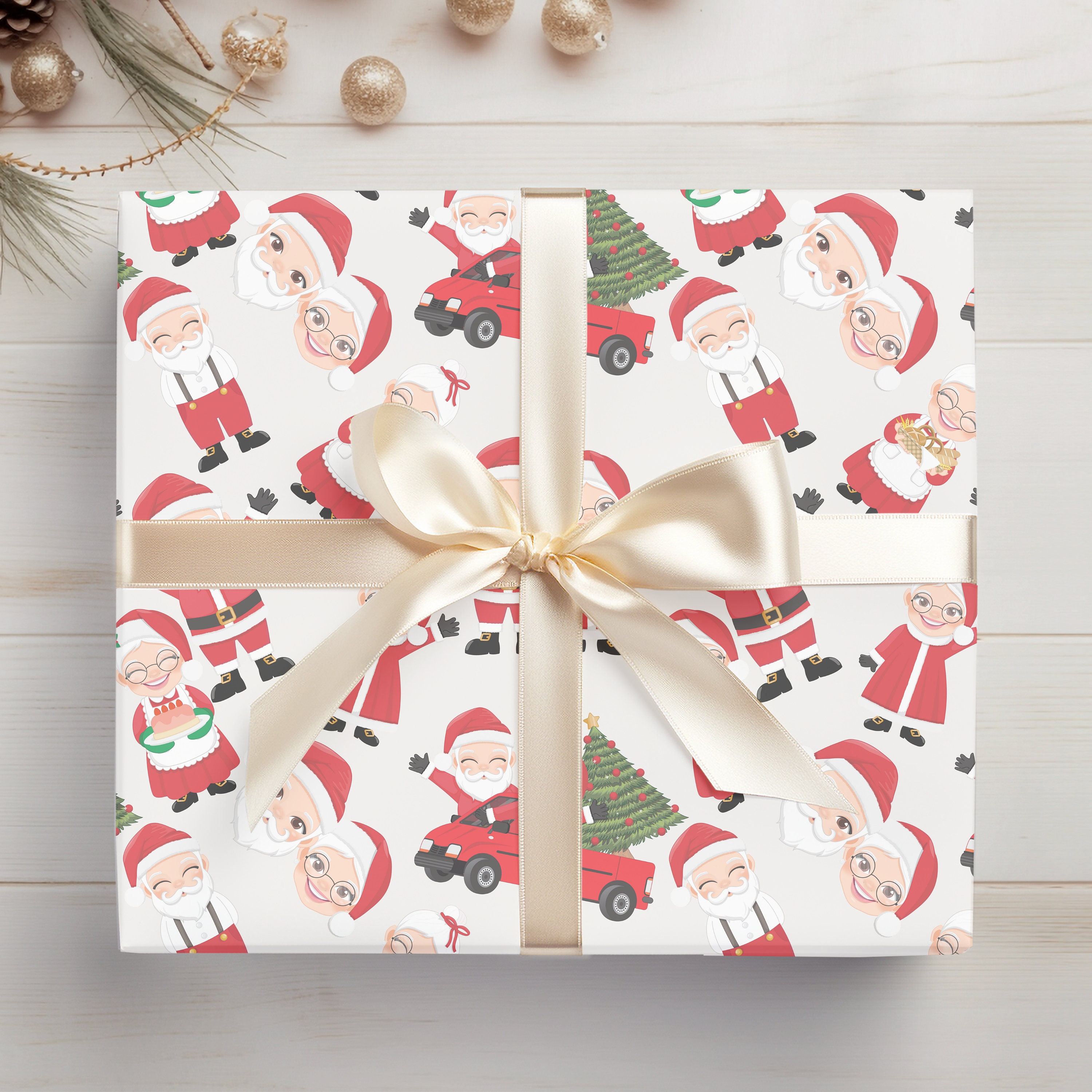 Red Wrapping Paper Large Strip - Custom Scene