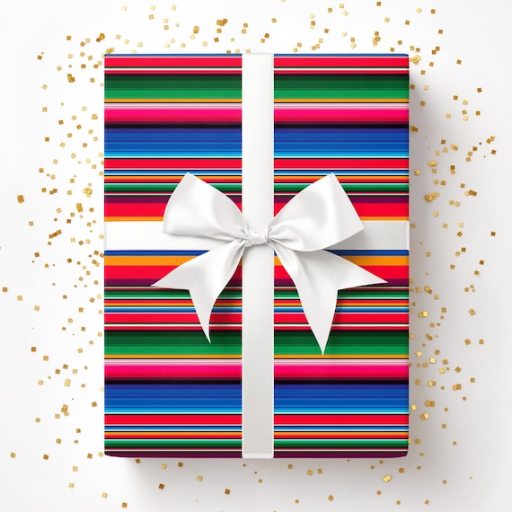 Mexican Themed Gift Wrap, Feliz Cinco de Mayo Wrapping Paper, Happy May 5 Gifting, May Birthday Present, Mexican Gift for Christmas Xmas 005
