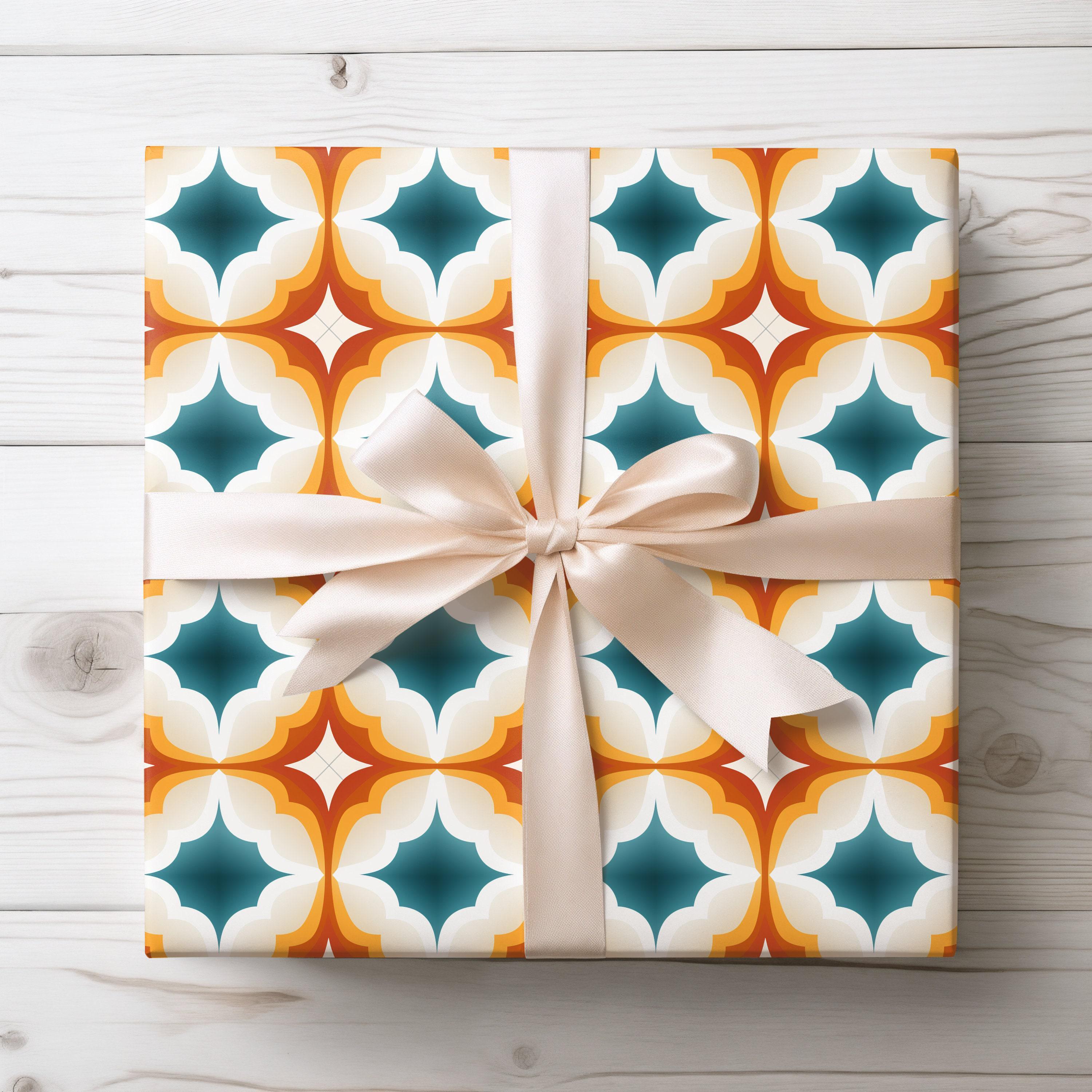 Moroccan Inspired Gift Wrap, Morocco Geometric Print Wrapping Paper ...