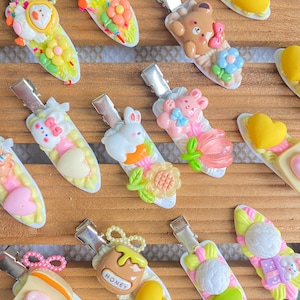 Aesthetic and Cute Cartoon kawaii set of hairclips