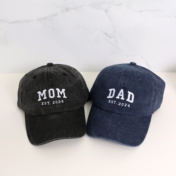 Custom Embroidered Hat, Personalized Date, Matching Vintage