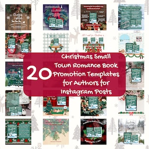 20 Christmas Small Town Romance Canva Templates for Author and Bookstagram - Instagram Template - Book Promotion - Book Cover - Social Media