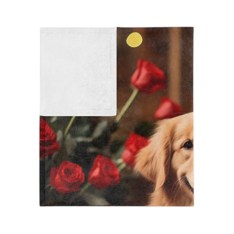 Cute Golden Retriever Velveteen Blanket Valentines Golden Retrievers