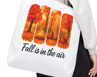 Fall Custom Tote Bag Cozy Fall Tote Bag for Women Watercolor Fall Aesthetic Bag for Women Gift for Her Large Poly Bag for Fall Season