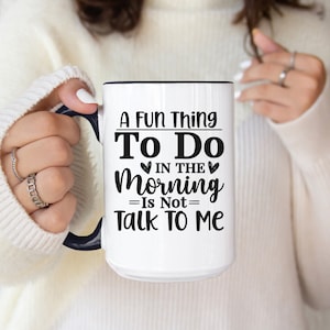 Two-Tone Coffee Mug 15oz Trendy Housewarming Gift Funny Sarcastic Mug for Coffee Enthusiast Funny Mug for Coffee Lover Gift for Mom