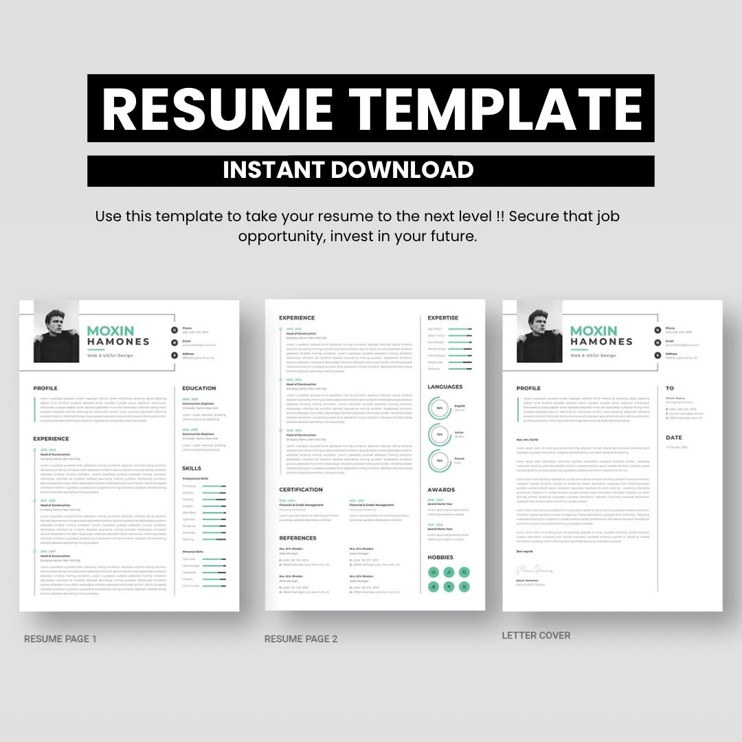 Editable CV Template - Etsy