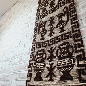 Boho Chic One-of-a-Kind Vintage Brown Tapestry - Handcrafted and Versatile Home Accent Piece, Unique Home Decor housewarming gift