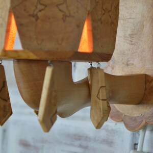 Scandinavische vintage handgemaakte houten muur hanglamp, schattig housewarming schans cadeau voor nieuw huis voor haar of cadeau voor hem afbeelding 7