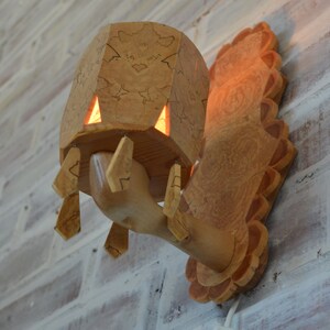 Scandinavische vintage handgemaakte houten muur hanglamp, schattig housewarming schans cadeau voor nieuw huis voor haar of cadeau voor hem afbeelding 10