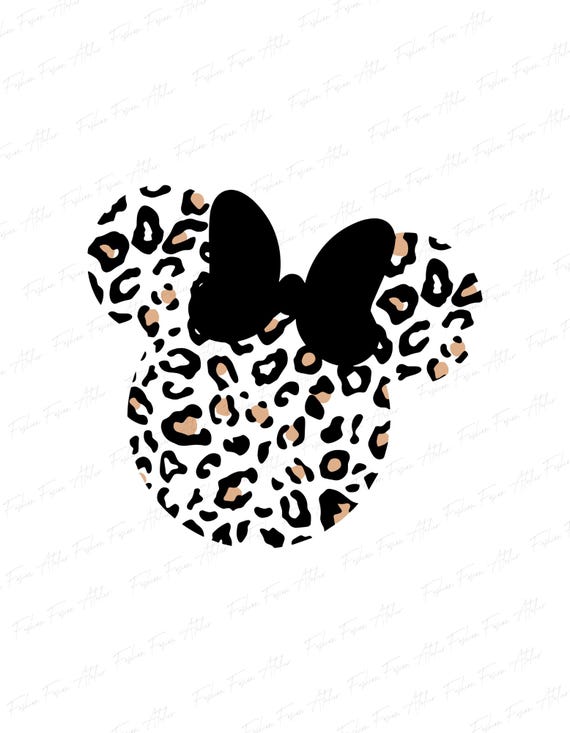 Leopard Print Minnie Mouse PNG, Cute Disney Mom PNG, Leopard Minnie Ear PNG, Leopard Women png, Disney Family Vacation Shirts