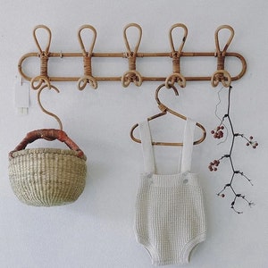 Rattan Wall Hooks, 3 or 5 Hook