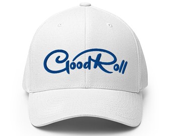 Good Roll - Blue - White - Fun Golf Hat - FlexFit - Golf Hat for Men