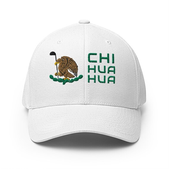 Chihuahua Modern Golf Hat Mexico Eagle [white] [flex Fit] Golf