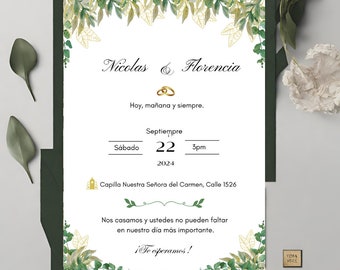 Modèle d'invitation de mariage