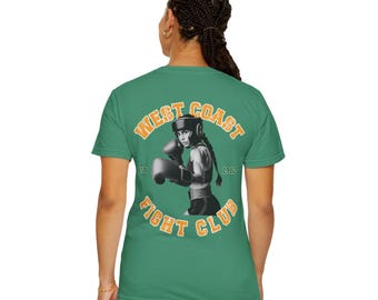 West Coast Fight Club Boxing, Vintage, Woman Graphic, T-Shirt | GYM Athletic Tee