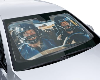 Parasole per auto da football americano: protezione UV, decorazione sportiva