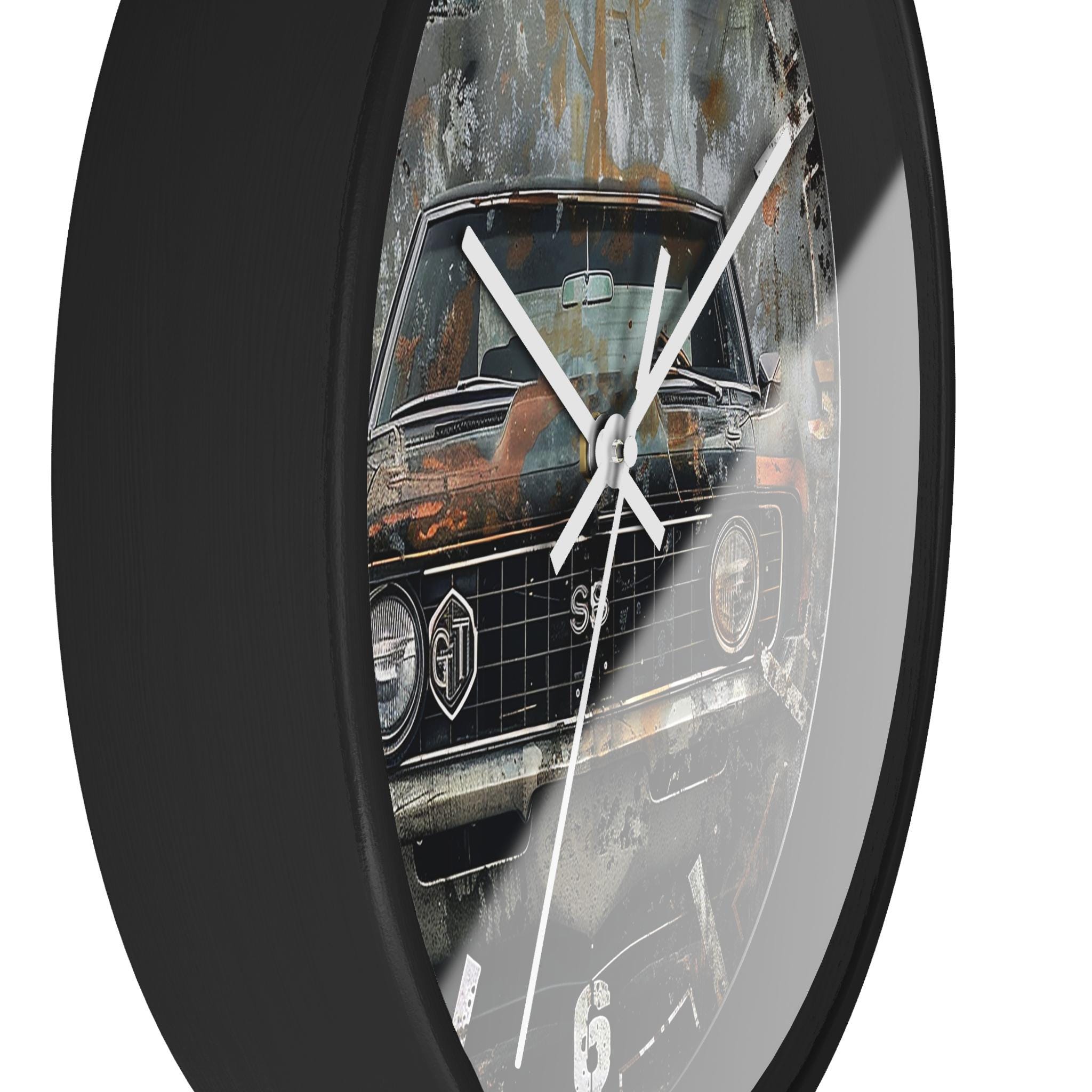 ヴィンテージカー用壁掛け時計、レトロな自動車装飾、車好きへのギフト