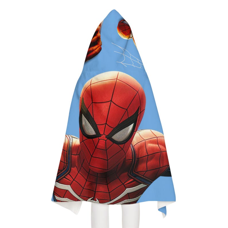 Toalha com capuz infantil do Homem-Aranha | Toalha de banho de praia para crianças imagem 6