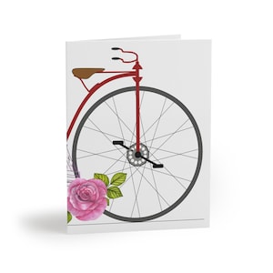 Cartes de voeux florales à vélo - Parfaites pour les anniversaires, les remerciements ou tout simplement parce que ! 8, 16, 24 pièces