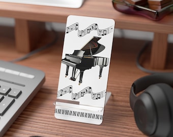 Soporte para smartphone con partituras de piano, regalo para amantes de la música, organizador de escritorio