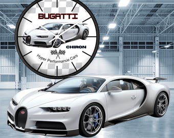 Horloge murale Hypercar blanche | Horloge Art Moderne Supercar | Décoration automobile minimale | Cadeau amateur de voiture