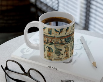 Ancient Egyptian Hieroglyphs Mug | 20oz Jumbo Ceramic Mug