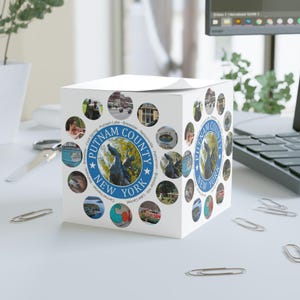 Putnam County NY-noteringskub: Dekorativ anteckningshållare, lokal souvenir