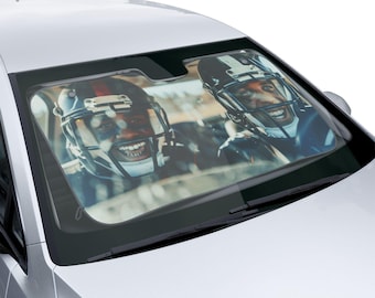 Football Car Sun Shade: UV Protection, Sports Fan Gift